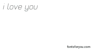 TypoStyleThinItalicDemo font – I Love You Fonts
